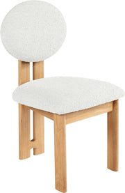 Napa Boucle Fabric Upholstered Dining Chair in Cream, Set of 2 - 503Cream-C