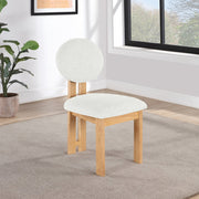 Napa Boucle Fabric Upholstered Dining Chair in Cream, Set of 2 - 503Cream-C