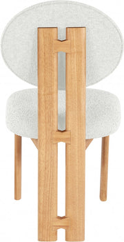 Napa Boucle Fabric Upholstered Dining Chair in Cream, Set of 2 - 503Cream-C
