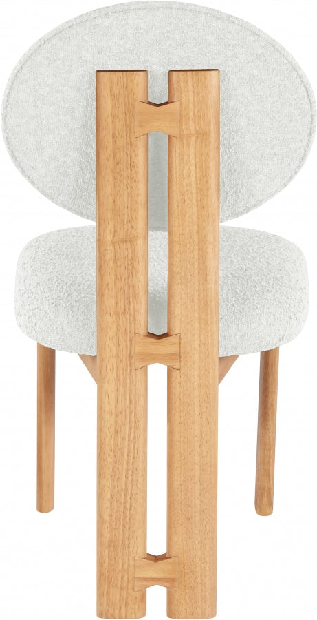 Napa Boucle Fabric Upholstered Dining Chair in Cream, Set of 2 - 503Cream-C