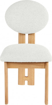 Napa Boucle Fabric Upholstered Dining Chair in Cream, Set of 2 - 503Cream-C