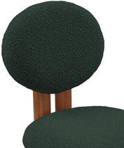 Napa Boucle Fabric Upholstered Dining Chair in Green, Set of 2 - 489Green-C