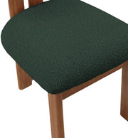 Napa Boucle Fabric Upholstered Dining Chair in Green, Set of 2 - 489Green-C