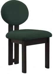 Napa Boucle Fabric Upholstered Dining Chair in Green, Set of 2 - 490Green-C