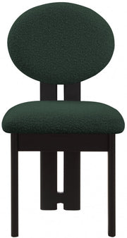 Napa Boucle Fabric Upholstered Dining Chair in Green, Set of 2 - 490Green-C