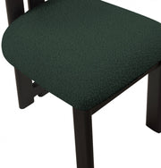 Napa Boucle Fabric Upholstered Dining Chair in Green, Set of 2 - 490Green-C