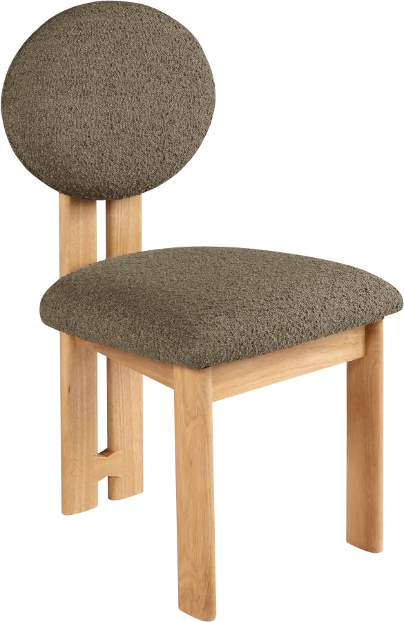 Napa Boucle Fabric Upholstered Dining Chair in Olive, Set of 2 - 503Olive-C
