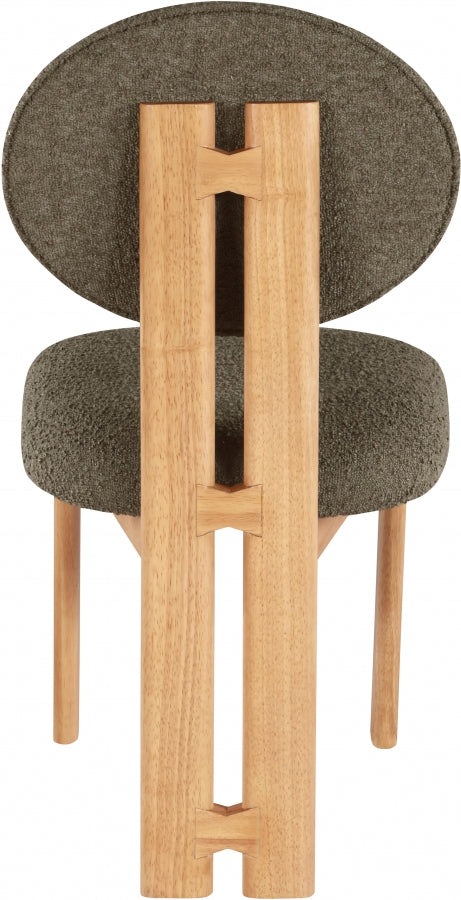Napa Boucle Fabric Upholstered Dining Chair in Olive, Set of 2 - 503Olive-C