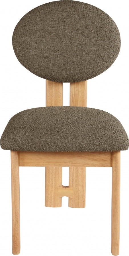 Napa Boucle Fabric Upholstered Dining Chair in Olive, Set of 2 - 503Olive-C