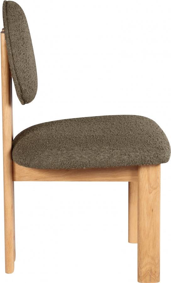 Napa Boucle Fabric Upholstered Dining Chair in Olive, Set of 2 - 503Olive-C