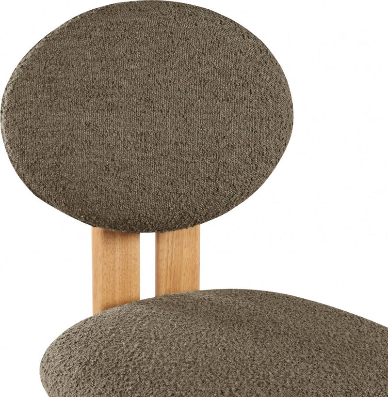Napa Boucle Fabric Upholstered Dining Chair in Olive, Set of 2 - 503Olive-C