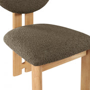 Napa Boucle Fabric Upholstered Dining Chair in Olive, Set of 2 - 503Olive-C