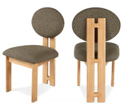 Napa Boucle Fabric Upholstered Dining Chair in Olive, Set of 2 - 503Olive-C