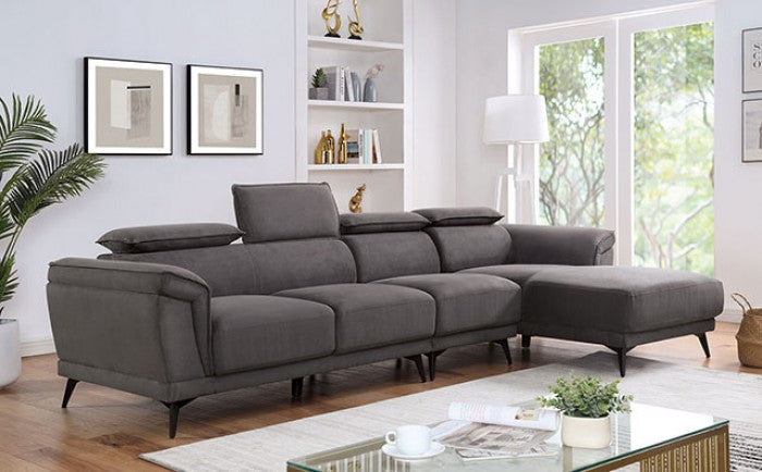 Napanee Dark Gray Sectional - CM6254GY-SECT