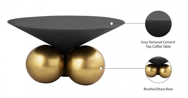 Naples Iron Coffee Table in Grey - 265-C