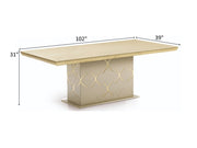 Napoli 102" Wide 10 Person Dining Table - Gate FurnitureDining Tables