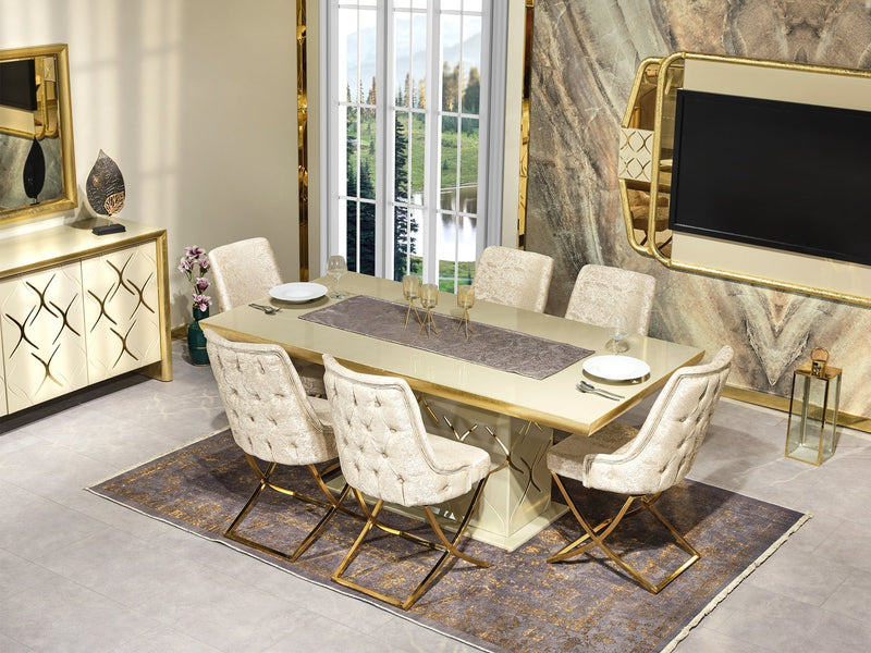 Napoli 6 Person Dining Room Set - Gate FurnitureDining Room Sets