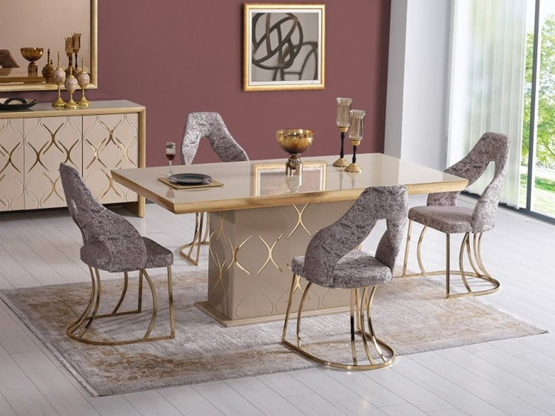 Napoli 79" Wide 6 Person Dining Table - Gate FurnitureDining Tables