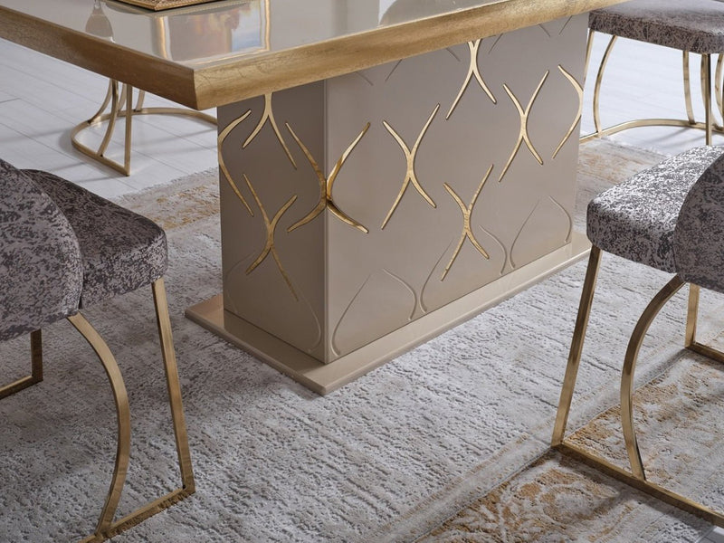 Napoli 79" Wide 6 Person Dining Table - Gate FurnitureDining Tables