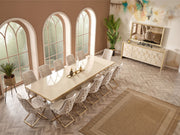 Napoli Diningroom (Consol With Mirror & Dining Table & 6 Dining Chair) - 115-NAP-SET