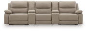 Narwhal Place Pebble 5-Piece Reclining Sectional with Storage Consoles - PC99201S39