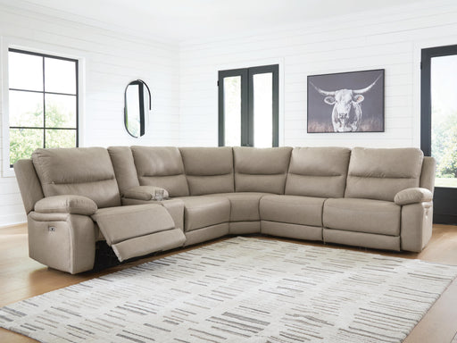Narwhal Place Pebble 6-Piece Reclining Sectional with Storage Console - PC99201S36