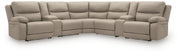Narwhal Place Pebble 7-Piece Reclining Sectional with Storage Consoles - PC99201S34