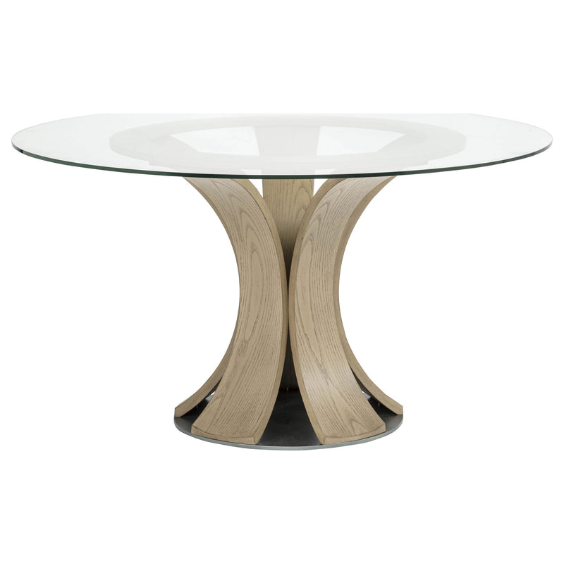Naser 5-piece 48-inch Round Dining Table Set Beige and Light Oak - 115480LTO-S5