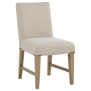 Naser Parsons Dining Side Chair Beige and Light Oak (Set of 2) - 115482LTO