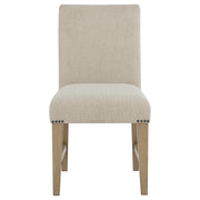 Naser Parsons Dining Side Chair Beige and Light Oak (Set of 2) - 115482LTO