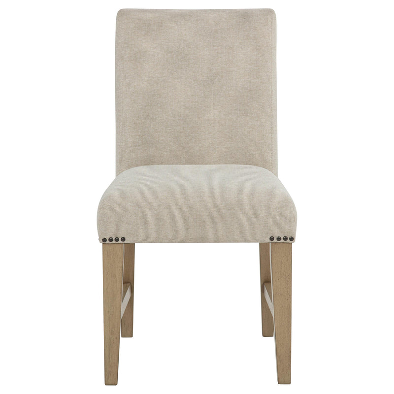 Naser Parsons Dining Side Chair Beige and Light Oak (Set of 2) - 115482LTO
