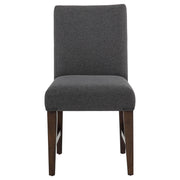 Naser Parsons Dining Side Chair Grey and Dark Walnut (Set of 2) - 115482DWA