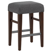 Naser Upholstered Counter Stool Grey and Dark Walnut (Set of 2) - 115487DWA
