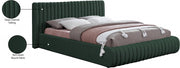Nash Boucle Fabric Full Bed Green - NashGreen-F