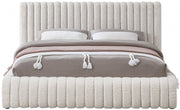 Nash Boucle Fabric King Bed Cream - Gate FurnitureKing Bed