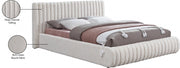 Nash Boucle Fabric King Bed Cream - Gate FurnitureKing Bed