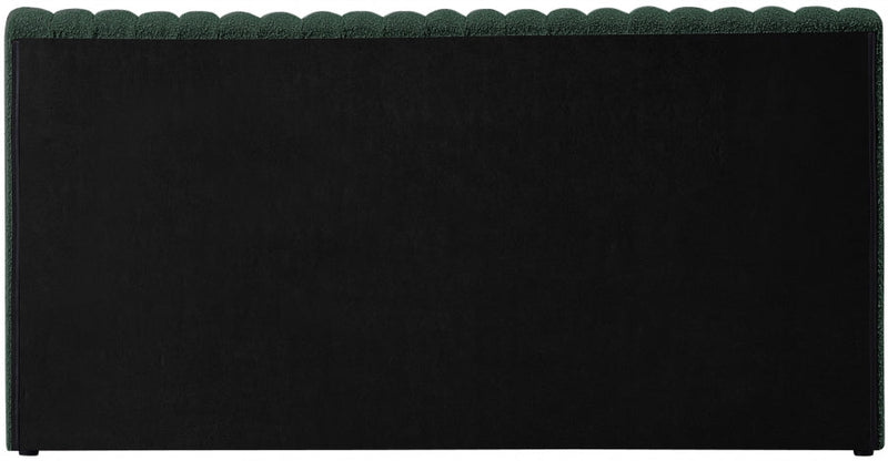 Nash Boucle Fabric King Bed Green - Gate FurnitureKing Bed