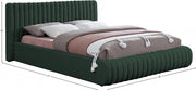 Nash Boucle Fabric King Bed Green - Gate FurnitureKing Bed