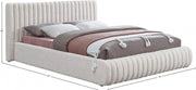 Nash Boucle Fabric Queen Bed Cream - Gate FurnitureQueen Bed