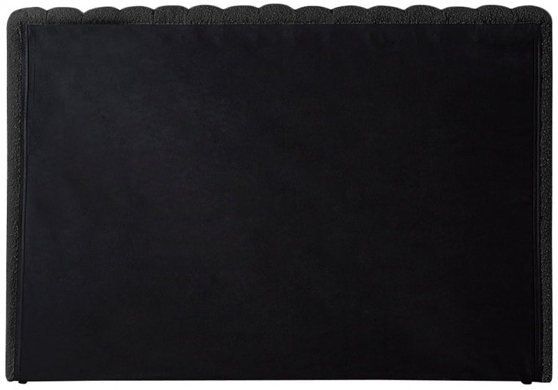 Nash Boucle Fabric Twin Bed Black - Gate FurnitureTwin Bed