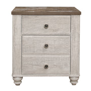 Nashville Antique White/Brown Panel Bedroom Set - Gate FurnitureBedroom Set