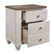 Nashville Antique White/Brown Panel Bedroom Set - Gate FurnitureBedroom Set