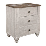 Nashville Antique White/Brown Panel Bedroom Set - Gate FurnitureBedroom Set