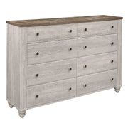 Nashville Antique White/Brown Panel Bedroom Set - Gate FurnitureBedroom Set