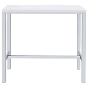 Natividad 5-piece Pub Height Bar Table Set White High Gloss - 182525