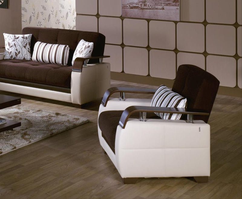 Natural Armchair (Colins Brown) 2 Pieces - Gate FurnitureLiving Room Chair