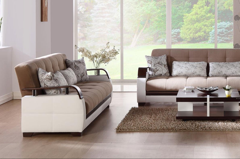 Natural Love Seat (Naomi L.Brown) 2 Pieces - Gate FurnitureLoveseat