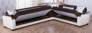 Natural Sectional (Colins Brown) 4 Pieces - Gate FurnitureSleeper Sectional
