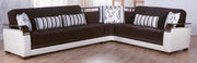 Natural Sectional (Colins Brown) 4 Pieces - Gate FurnitureSleeper Sectional
