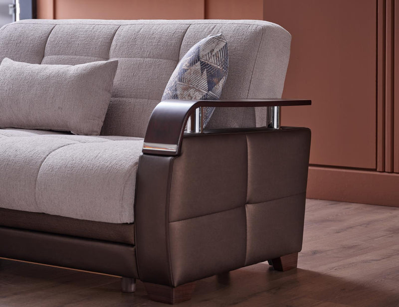 Natural Sectional (Nivus Beige) 4 Pieces - Gate FurnitureSleeper Sectional